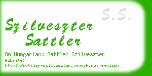 szilveszter sattler business card